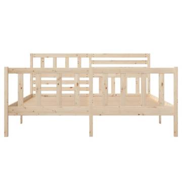 Solid Wood Bed Frame 140x190 cm - Timeless Design | HipoMarket