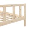 Solid Wood Bed Frame 140x190 cm - Timeless Design | HipoMarket