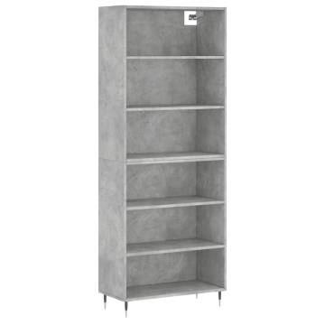 Stylish Highboard Concrete Grey - Engineered Wood | HipoMarket