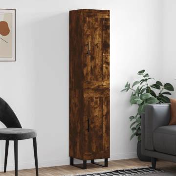 Highboard Smoked Oak - Stylish Engineered Wood Storage