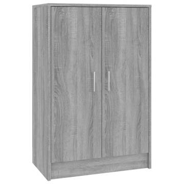 Shoe Cabinet Grey Sonoma - Elegant Storage Solution - 60x35x92 cm