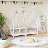 Kids Bed Frame White 70x140 cm Solid Wood Pine Colour white Size 70 x 140 cm 