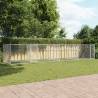 Dog Cage with Doors - Grey Galvanised Steel 8x2x1.5 m