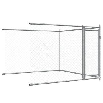 Dog Cage with Doors - Grey Galvanised Steel 8x2x1.5 m