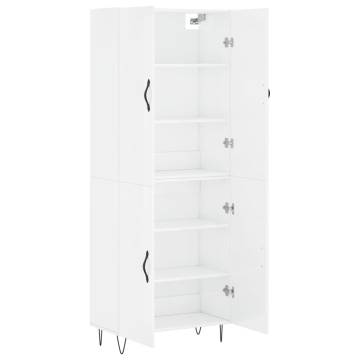 Stylish Highboard High Gloss White 69.5x34x180 cm | HipoMarket