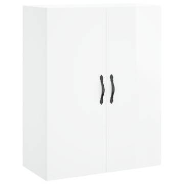 Stylish Highboard High Gloss White 69.5x34x180 cm | HipoMarket