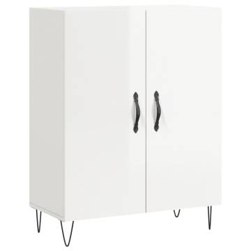 Stylish Highboard High Gloss White 69.5x34x180 cm | HipoMarket