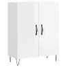 Stylish Highboard High Gloss White 69.5x34x180 cm | HipoMarket