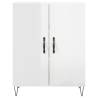 Stylish Highboard High Gloss White 69.5x34x180 cm | HipoMarket