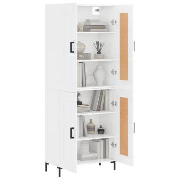 Stylish Highboard High Gloss White - Ample Storage Space