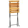 Folding Garden Chairs 8 pcs - Steel & Solid Acacia Wood