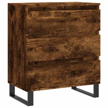 Trendy Smoked Oak Sideboard - 60x35x70 cm Engineered Wood