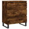 Trendy Smoked Oak Sideboard - 60x35x70 cm Engineered Wood