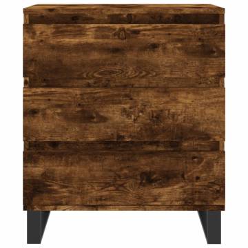 Trendy Smoked Oak Sideboard - 60x35x70 cm Engineered Wood