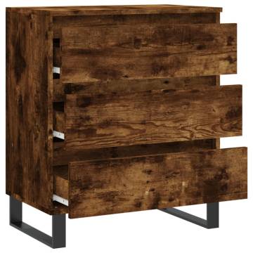 Trendy Smoked Oak Sideboard - 60x35x70 cm Engineered Wood