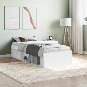 Modern White Bed Frame 75x190 cm Small Single | HipoMarket