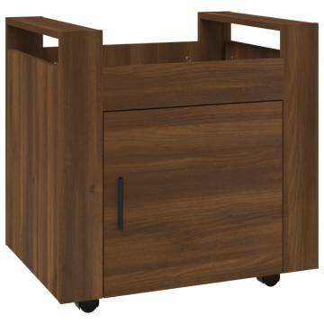 Desk Trolley Brown Oak - 60x45x60 cm Engineered Wood | HipoMarket