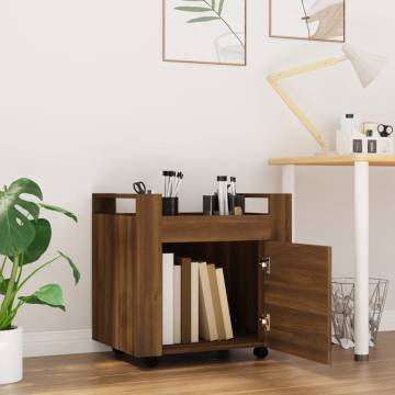 Desk Trolley Brown Oak - 60x45x60 cm Engineered Wood | HipoMarket