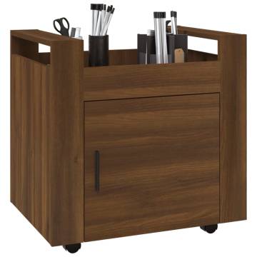 Desk Trolley Brown Oak - 60x45x60 cm Engineered Wood | HipoMarket