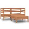 3 Piece Garden Lounge Set Solid Pinewood Honey Brown Colour honey brown Model 2x corner + table Number of 1 