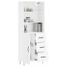 Stylish Highboard White 69.5x34x180 cm - HipoMarket UK