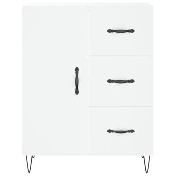 Stylish Highboard White 69.5x34x180 cm - HipoMarket UK