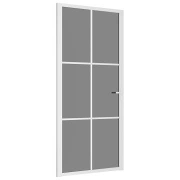 Interior Door 93x201.5 cm White ESG Glass & Aluminium | HipoMarket