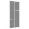 Interior Door 93x201.5 cm White ESG Glass & Aluminium | HipoMarket