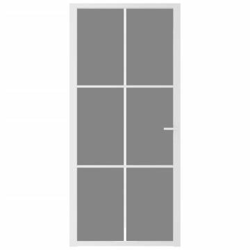 Interior Door 93x201.5 cm White ESG Glass & Aluminium | HipoMarket