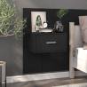 Stylish Wall-Mounted Bedside Cabinets - 2 pcs Black | Hipo Market