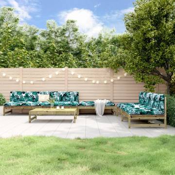 6 Piece Garden Lounge Set - Stylish Impregnated Pine Wood