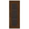 Stylish Highboard Brown Oak - 34.5x34x180 cm Engineered Wood