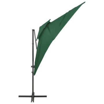 Cantilever Umbrella with Double Top Green - 250x250 cm