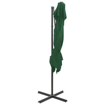 Cantilever Umbrella with Double Top Green - 250x250 cm