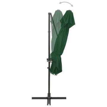 Cantilever Umbrella with Double Top Green - 250x250 cm