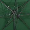 Cantilever Umbrella with Double Top Green - 250x250 cm