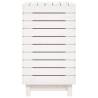 Laundry Basket White - Solid Wood Pine - 88.5x44x76 cm