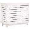 Laundry Basket White - Solid Wood Pine - 88.5x44x76 cm