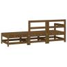 3 Piece Garden Lounge Set - Honey Brown Solid Pine Wood