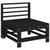 3 Piece Black Solid Wood Garden Lounge Set | Hipomarket UK