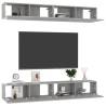 Stylish Concrete Grey TV Cabinets Set - 4 pcs | HipoMarket