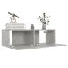 Stylish Concrete Grey TV Cabinets Set - 4 pcs | HipoMarket