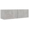 Stylish Concrete Grey TV Cabinets Set - 4 pcs | HipoMarket