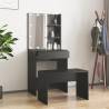 Stylish Black Dressing Table Set with LED - Hipomarket UK