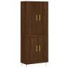 Stylish Highboard in Brown Oak - 69.5x34x180 cm