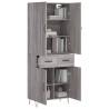 Stylish Highboard Grey Sonoma - 69.5x34x180 cm Engineered Wood