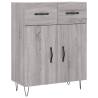 Stylish Highboard Grey Sonoma - 69.5x34x180 cm Engineered Wood