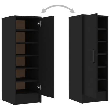 Shoe Cabinet Black 32x35x92 cm - Durable Storage Solution