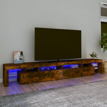 LED TV Cabinet in Smoked Oak | Modern Storage Solution