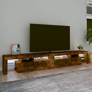 LED TV Cabinet in Smoked Oak | Modern Storage Solution